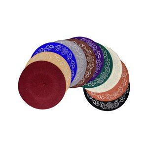 Studded Floral Design Beret NWT – Women’s Winter Hat